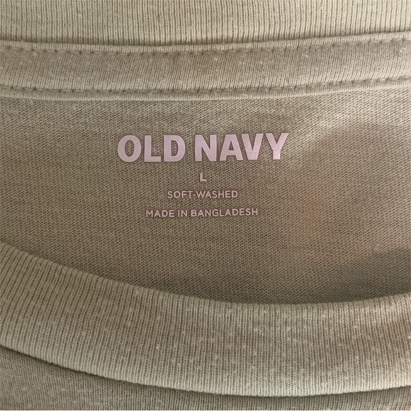 Old Navy Men Short Sleeve Core Crew T Shirt Aloe Vera Soft Wash Large Pre Owned - Picture 4 of 7
